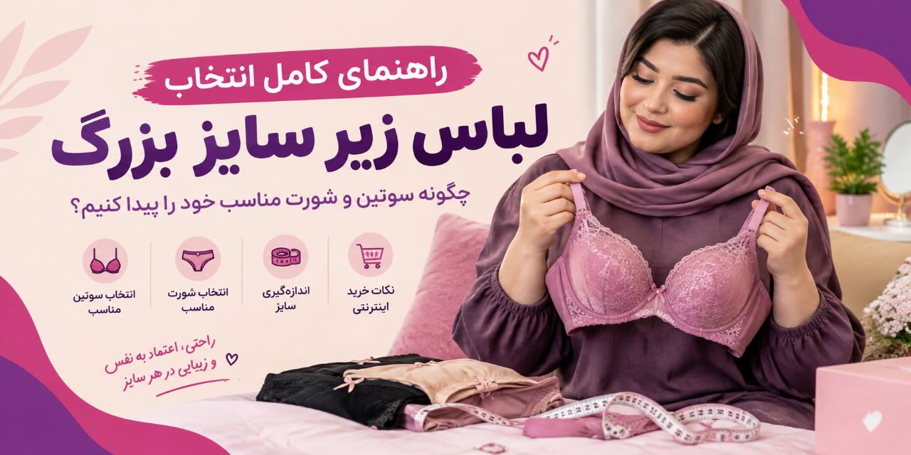 راهنمای کامل انتخاب لباس زیر سایز بزرگ؛ چگونه سوتین و شورت مناسب خود را پیدا کنیم؟